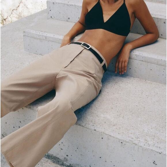 ZARA CULOTTES WITH TOPSTITCHING - Picture 1 of 14